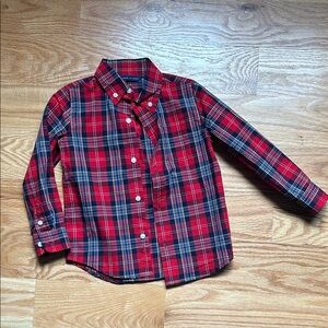 NWOT Button-Down Red Plaid Kids Shirt- Janie & Jack